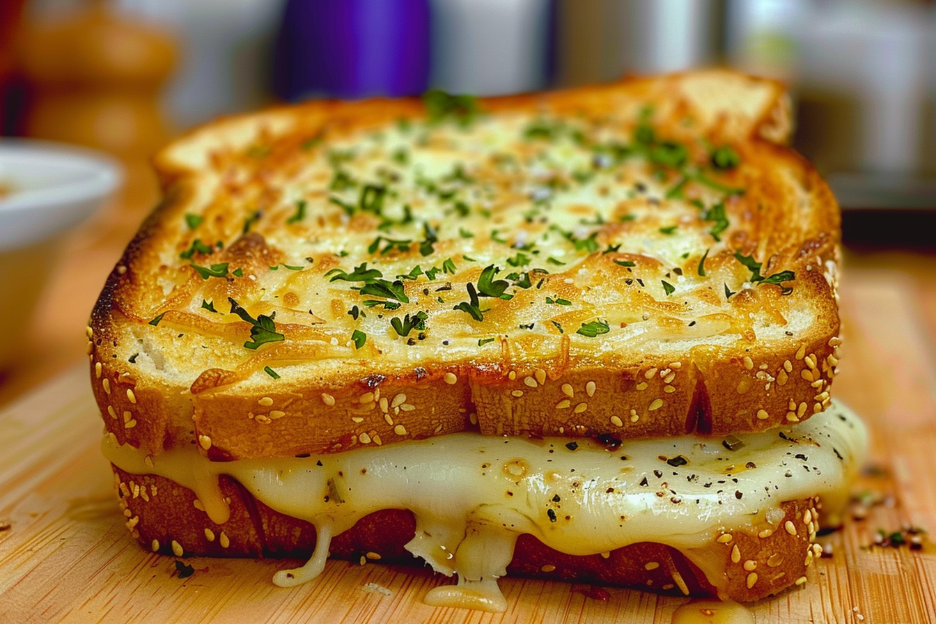 Garlic Bread Grilled Cheese