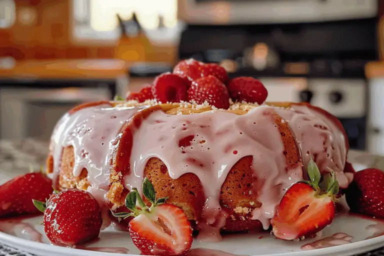 Strawberry Honeybun Cake