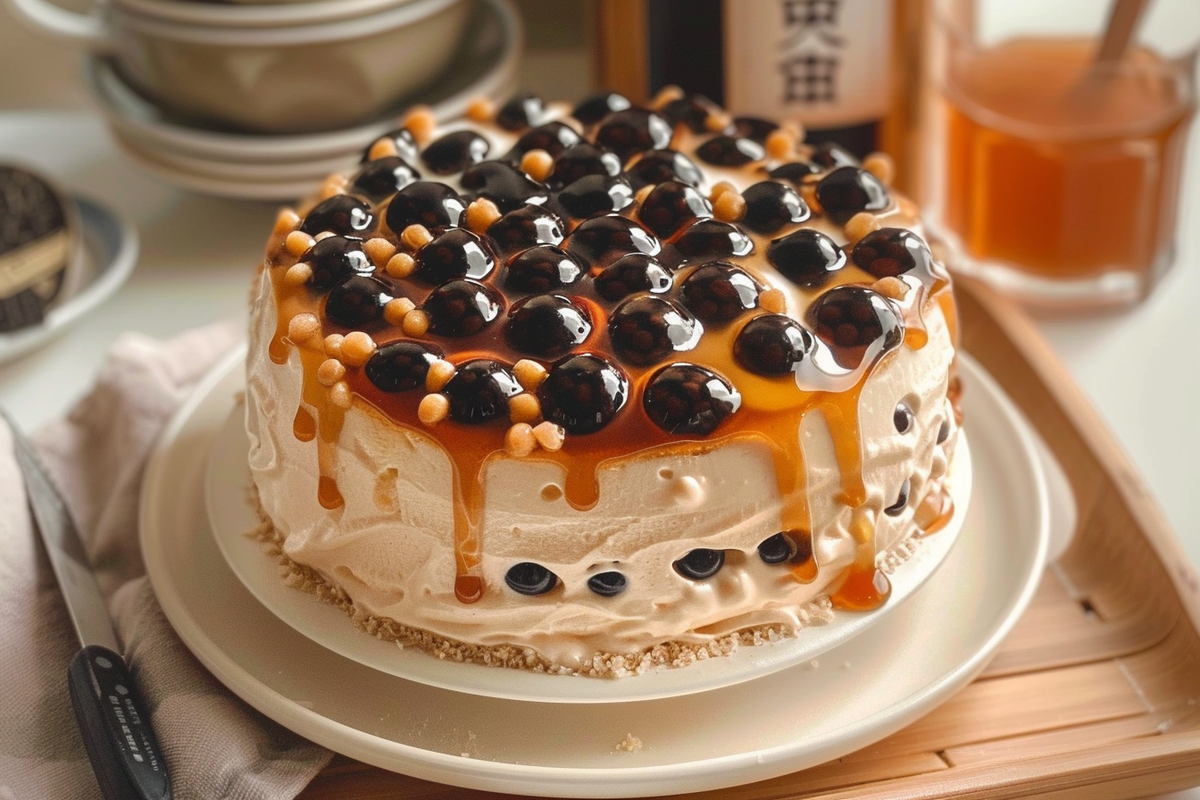 Brown Sugar Boba Cream Cake
