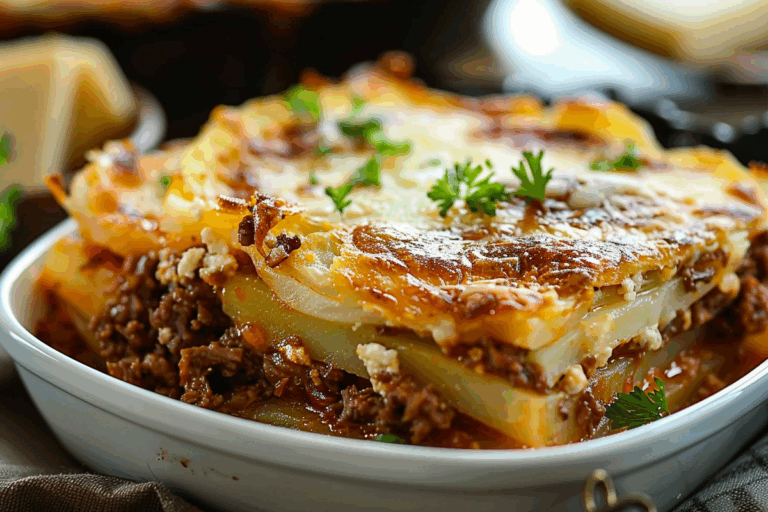Hobo Layered Beef and Potato Casserole