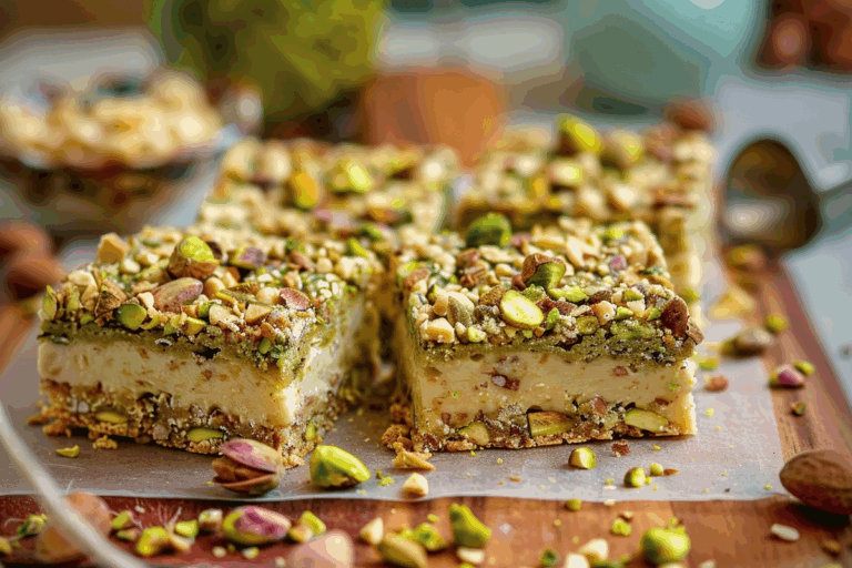Pistachio Cookie Squares