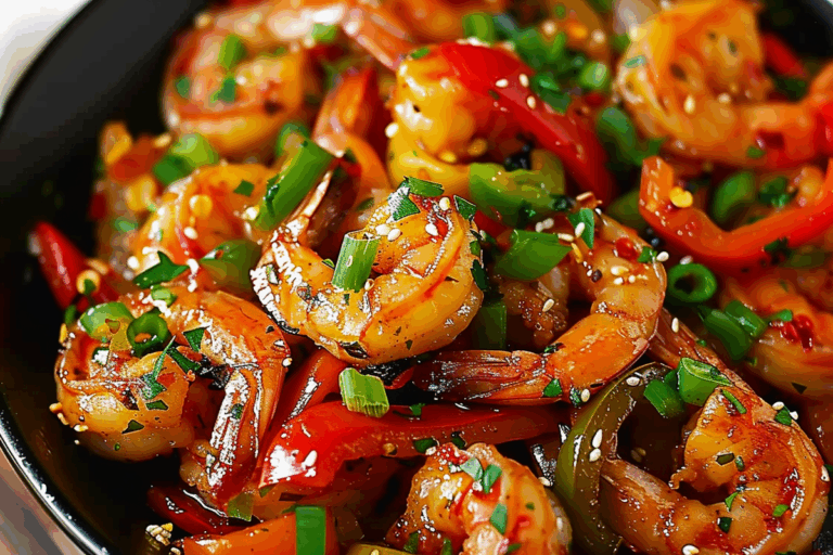 Sweet Chili Shrimp with Bell Peppers