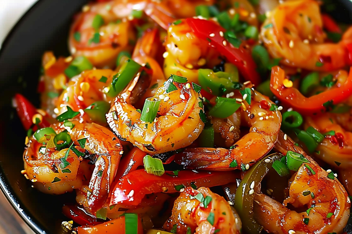 Sweet Chili Shrimp with Bell Peppers
