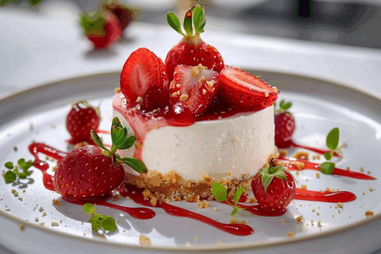 Deconstructed Strawberry Cheesecake Elegance