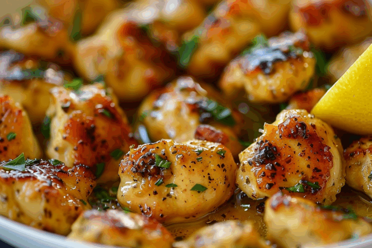 Lemon Garlic Chicken Bites