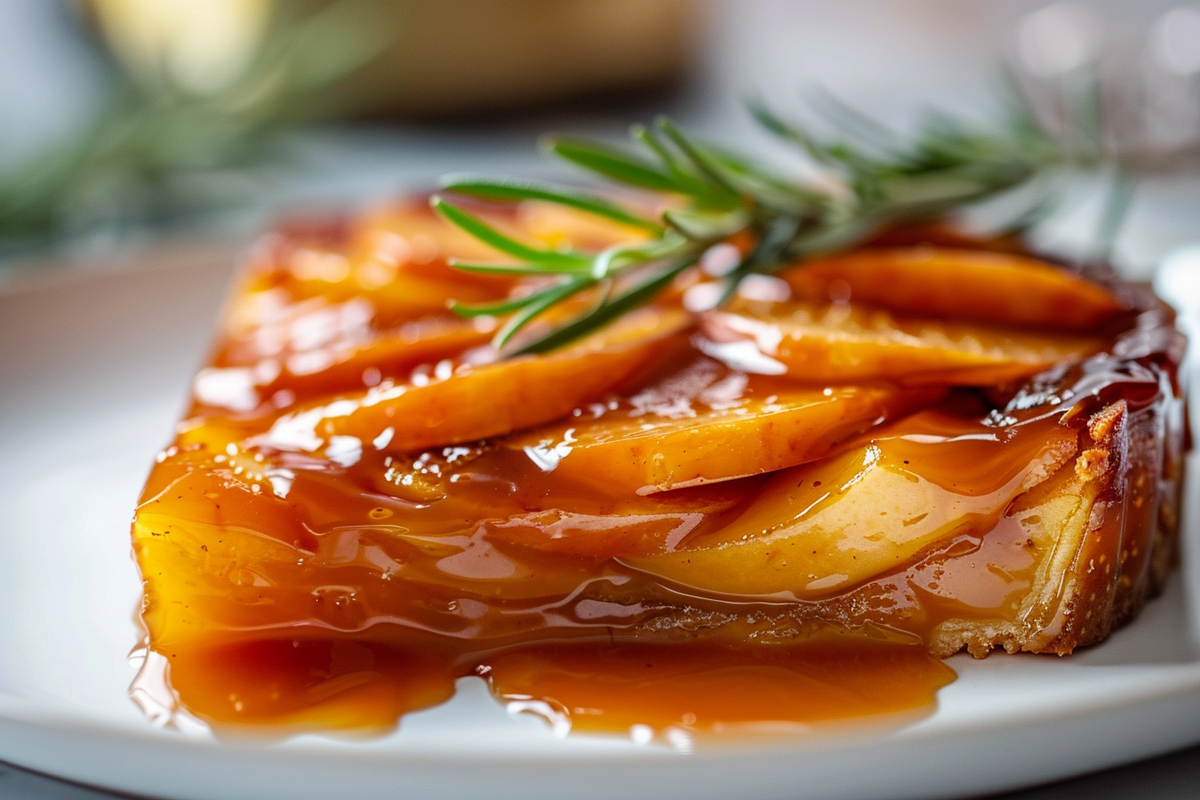 Invisible Apple Tarte Tatin with Rosemary-Infused Caramel