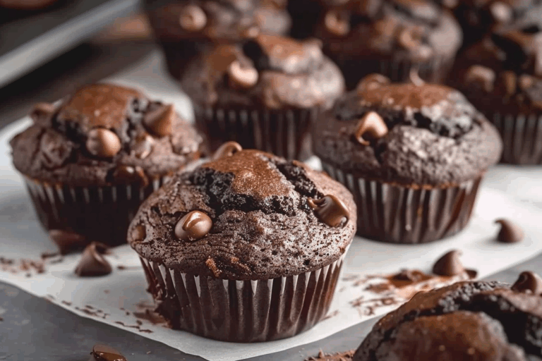 Sour Cream Double Chocolate Muffins