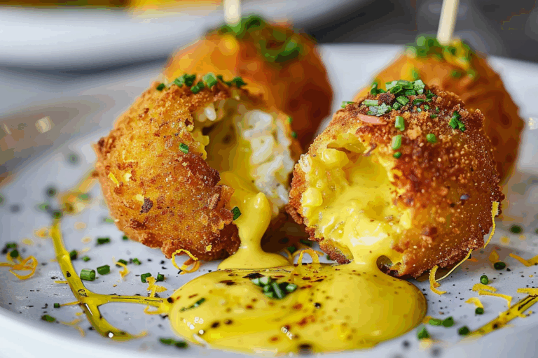 Truffle & Parmesan Arancini with Golden Saffron Aioli