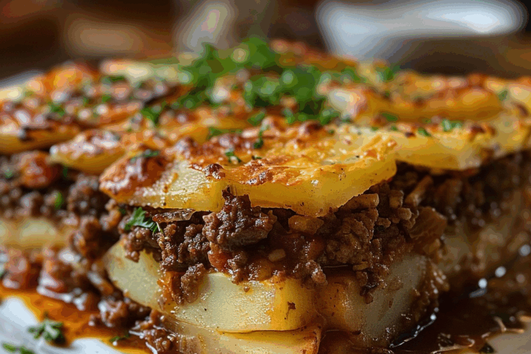 Layered Beef and Potato Hobo Bake