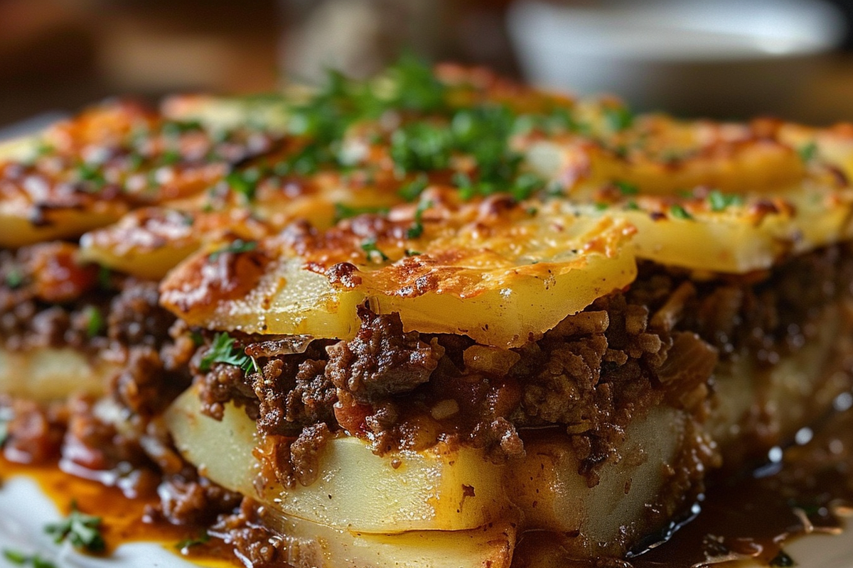 Layered Beef and Potato Hobo Bake