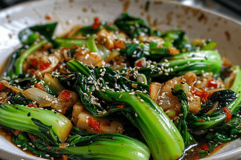 Garlic Sesame Bok Choy Stir Fry