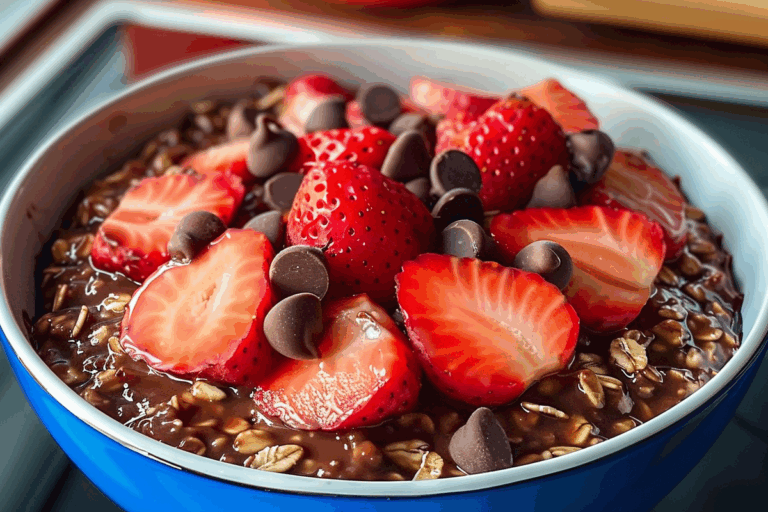 Chocolate-Strawberry Baked Oats