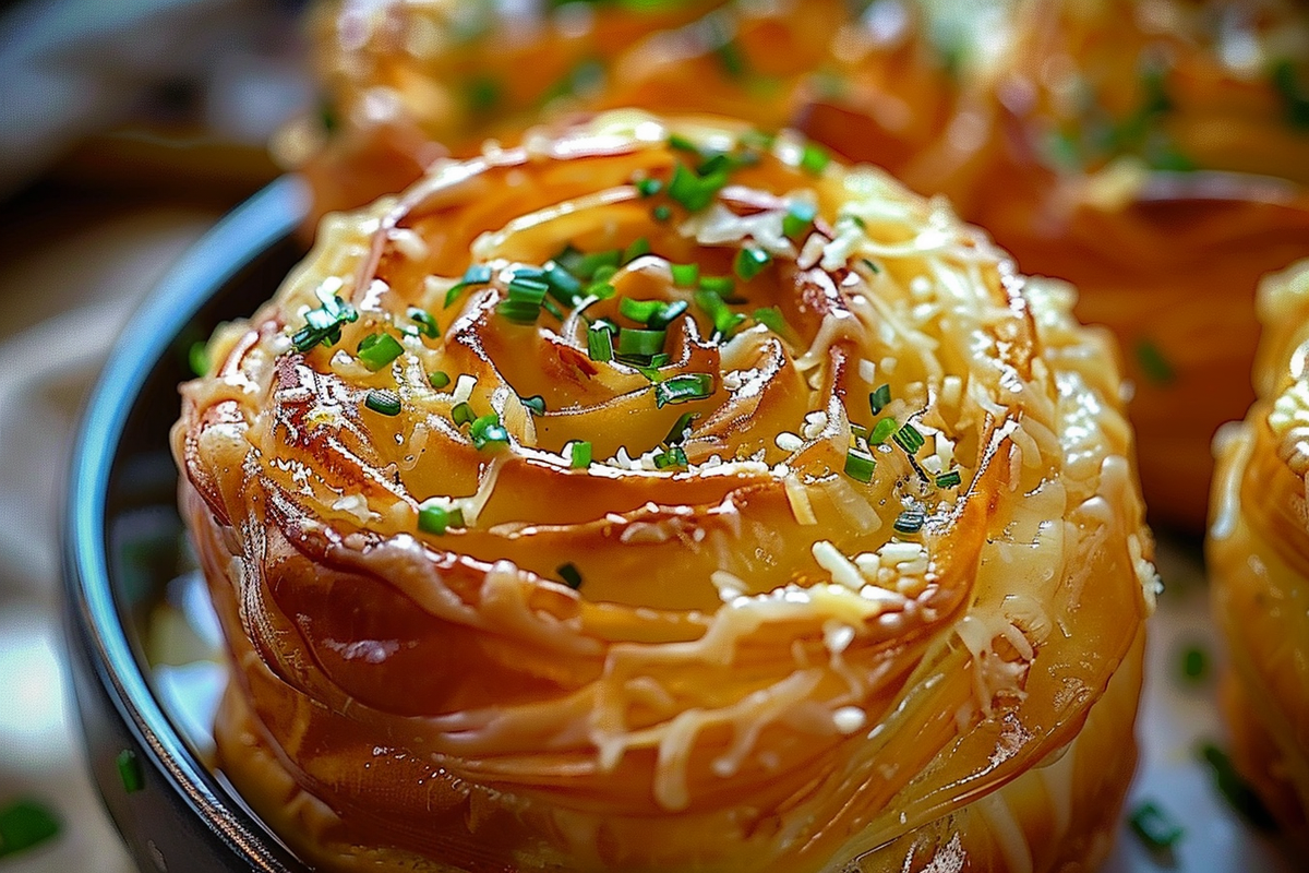 Cheesy Garlic Cruffin