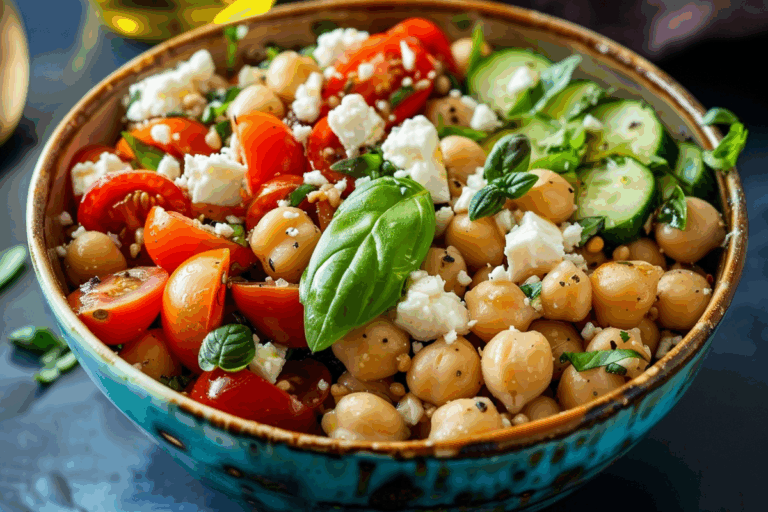 Chickpea Grain Bowl with Feta and Tomatoes