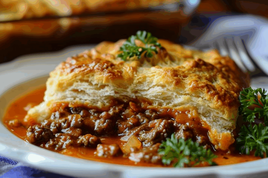 Sloppy Joe Biscuit Bake
