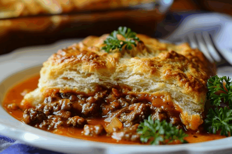 Sloppy Joe Biscuit Bake