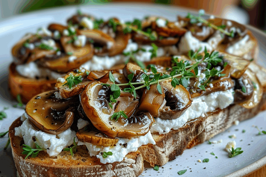 Exotic Mushroom & Ricotta Toast
