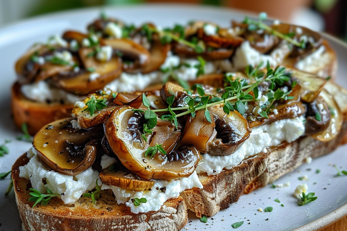 Exotic Mushroom & Ricotta Toast