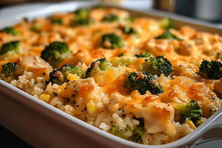 Scrumptious Chicken Broccoli Rice Casserole
