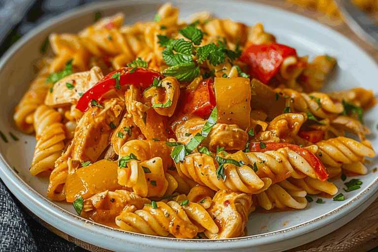 Creamy Paprika Chicken Pasta with Bell Peppers