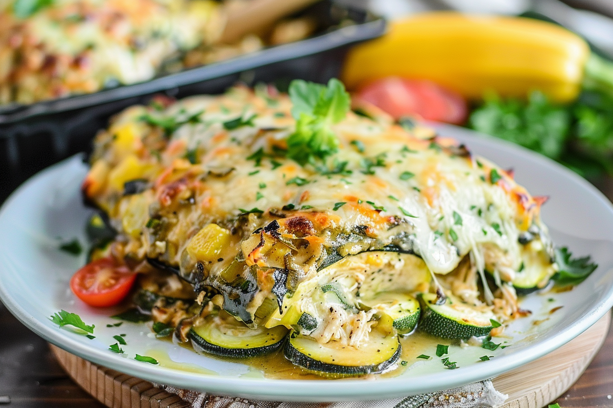 Ranch Chicken Zucchini Bake