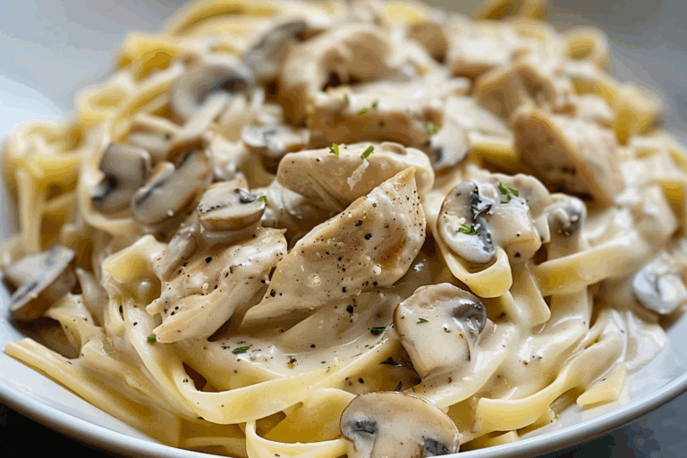 Creamy Chicken Mushroom Pasta