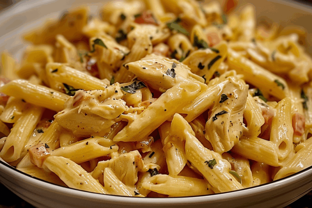 Creamy Crack Chicken Penne Pasta