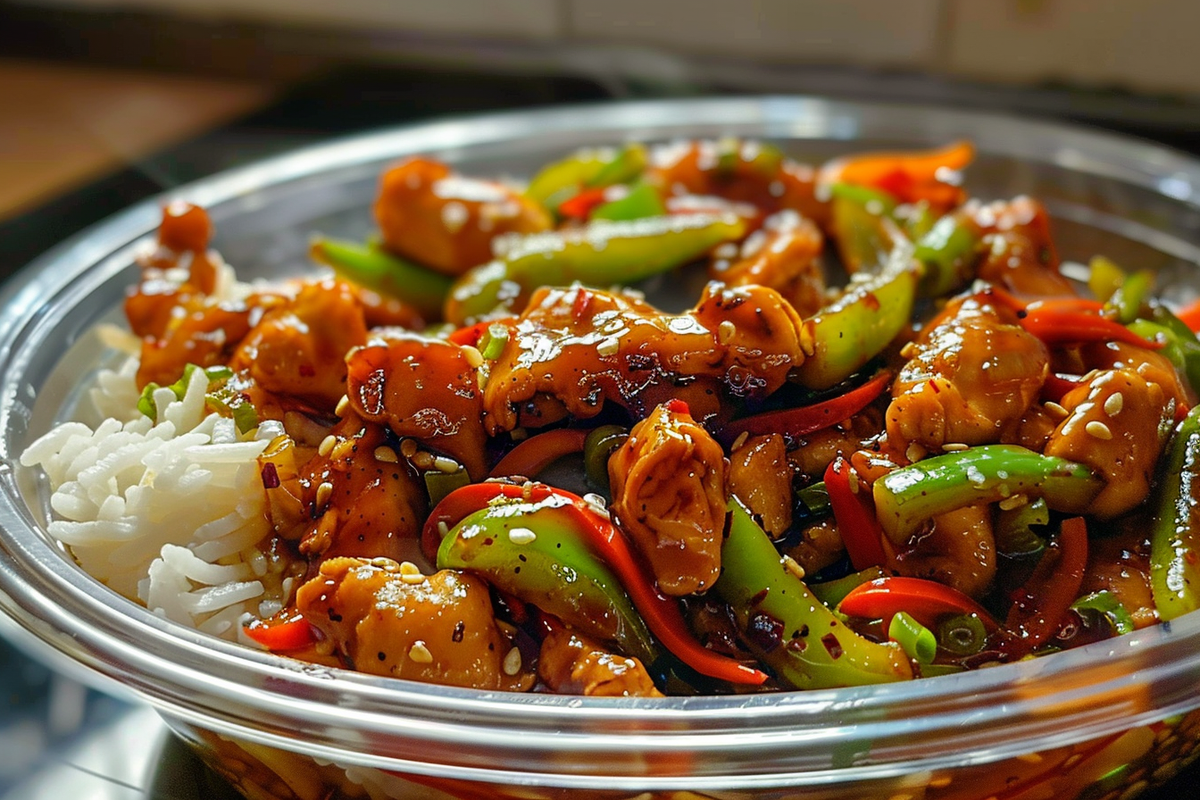 Fiery Garlic Chicken with Pepper Stir-Fry