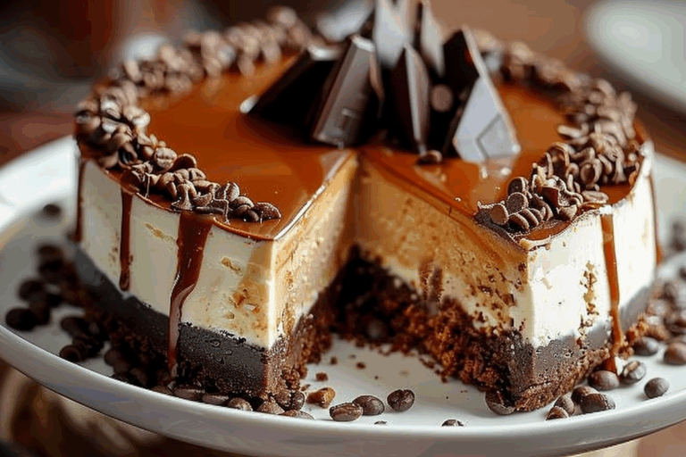 Caramel Chocolate Coffee Cheesecake