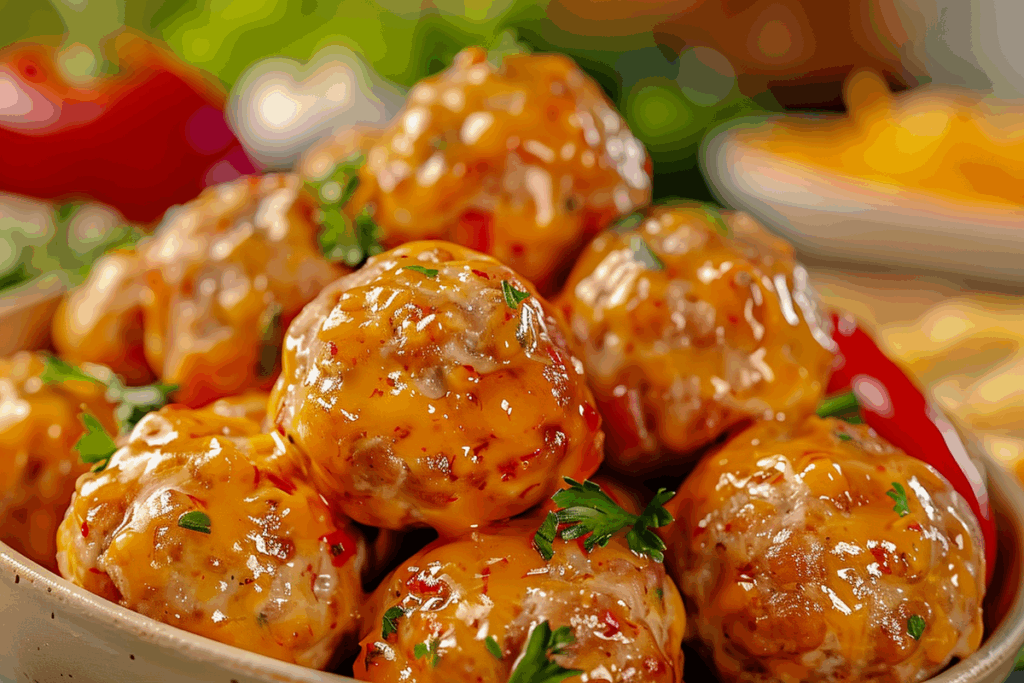 Rotel Cream Cheese Sausage Balls