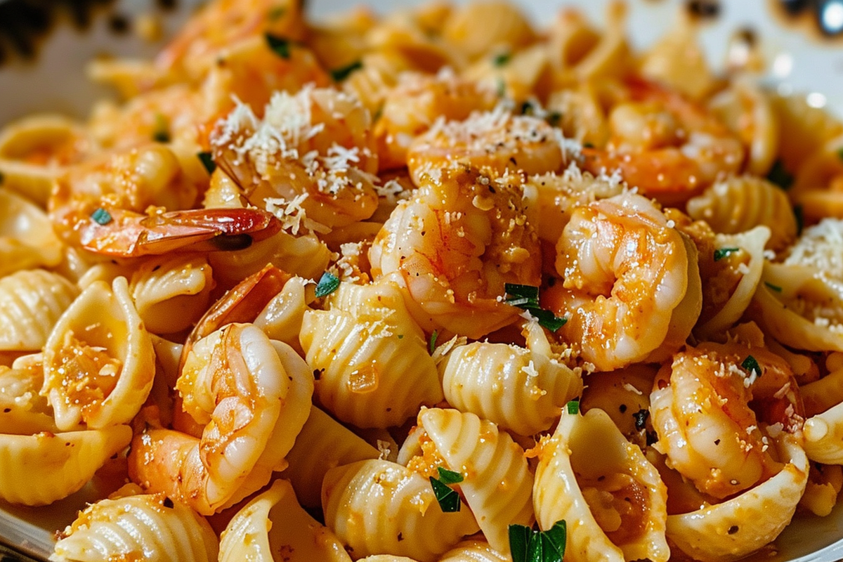 Creamy Cajun Shrimp Shell Pasta