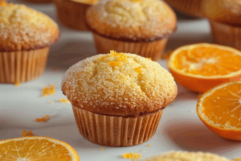 Eggless Orange Muffins