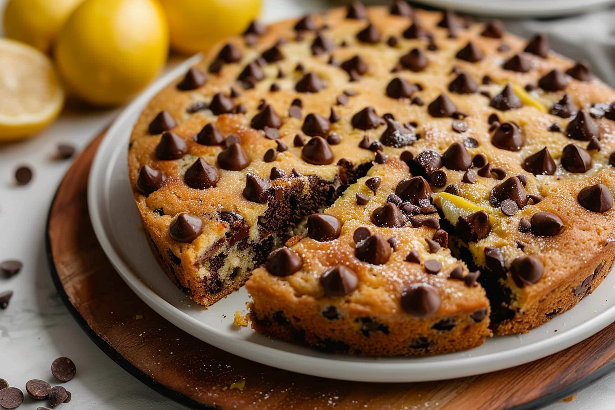 Lemon Ricotta and Chocolate Chips Cake