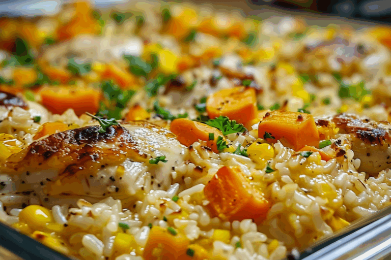 No Peek Chicken and Rice Bake