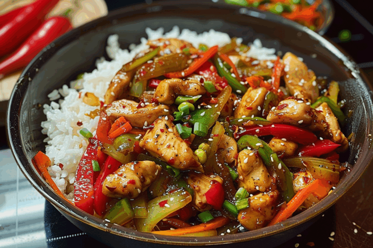 Spicy Garlic Pepper Chicken Stir-Fry