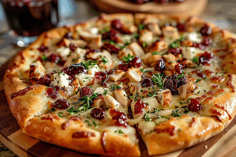 Cranberry Chicken & Brie Pizza
