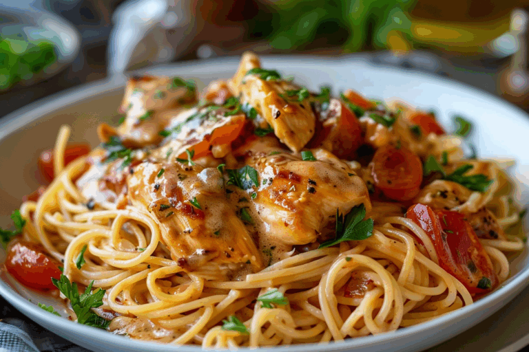 Slow Cooked Angel Chicken Pasta
