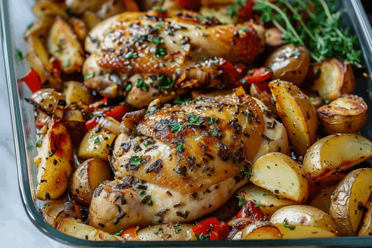Epic Garlic Herb Chicken And Crispy Roasted Potatoes