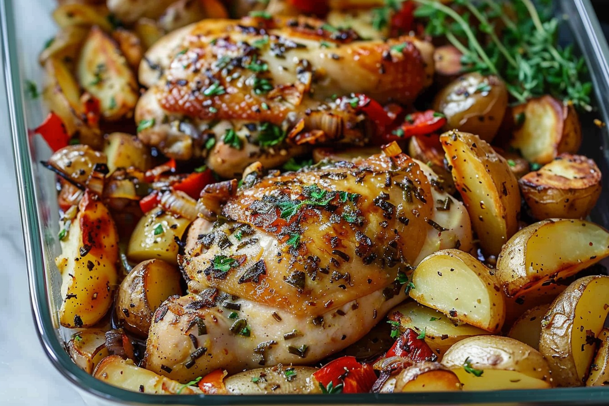 Epic Garlic Herb Chicken And Crispy Roasted Potatoes