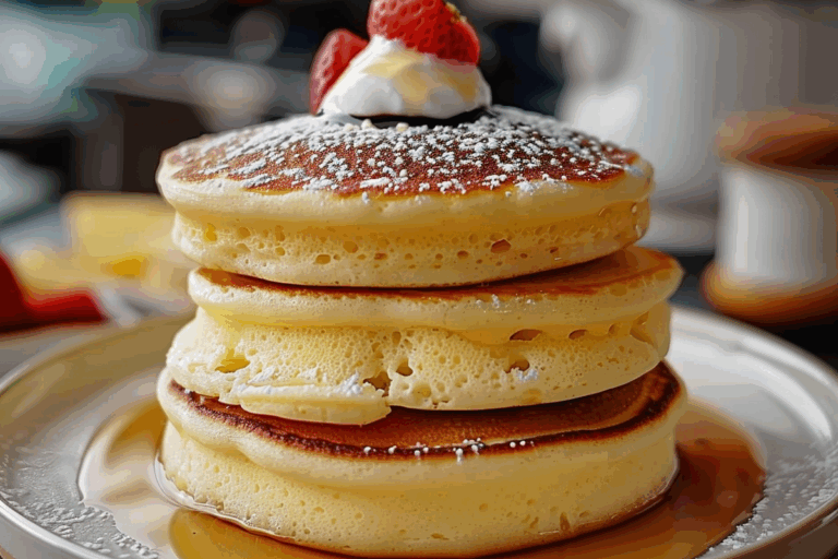 Fluffy Japanese Soufflé Pancakes