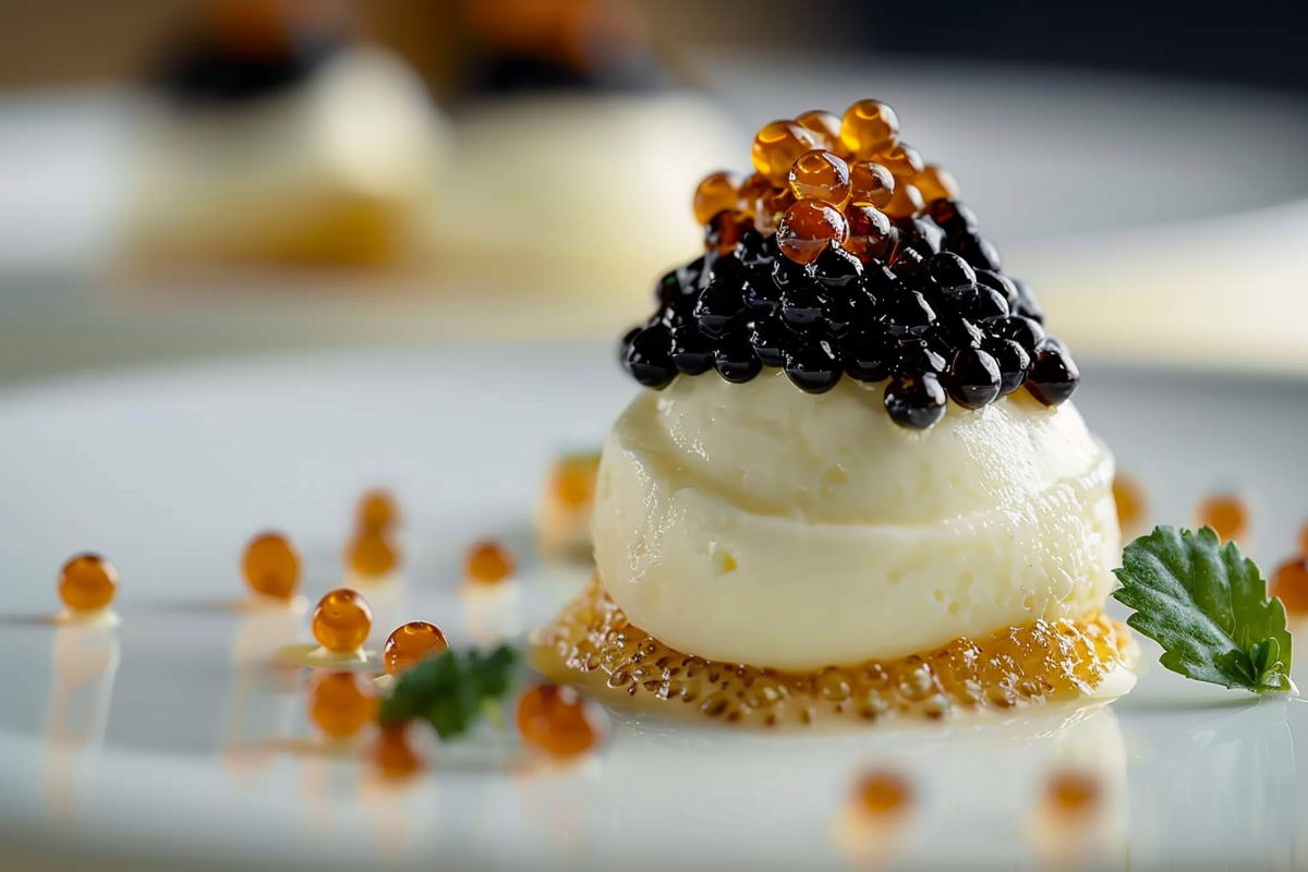 Coffee Caviar on a Mascarpone Cloud