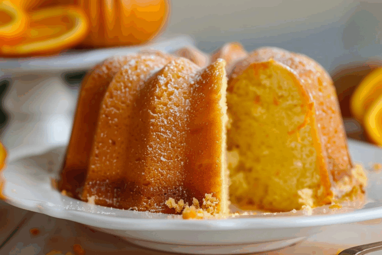 Eggless Orange Bundt Cake