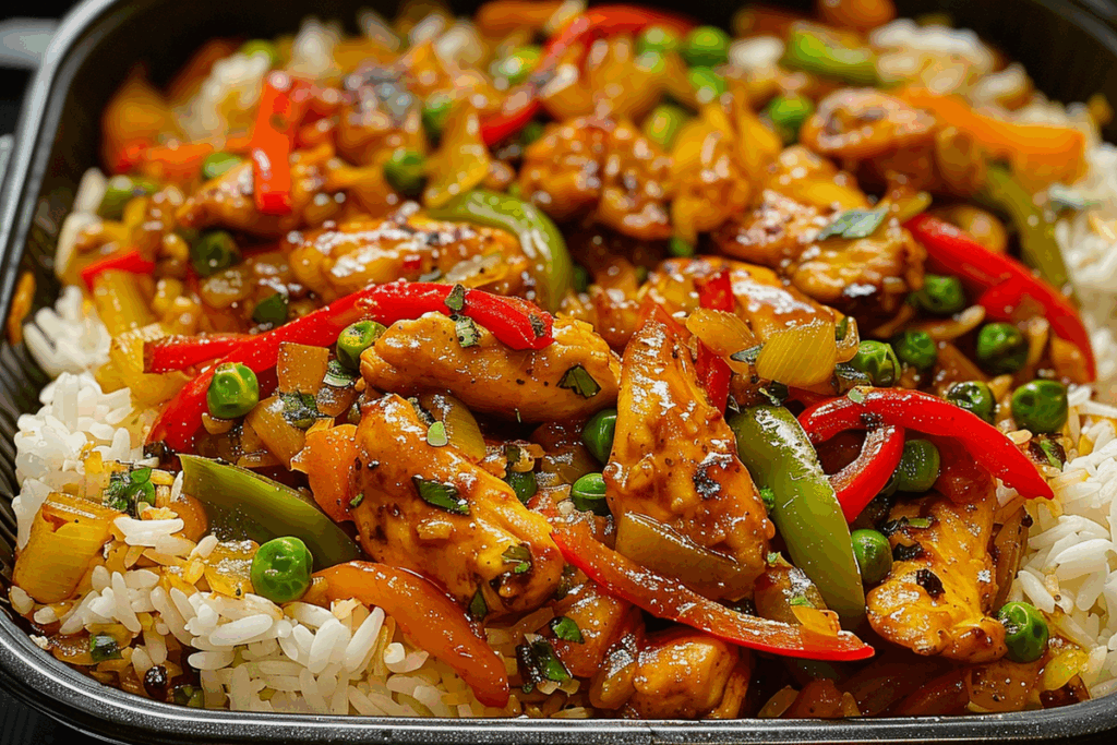 Next-Level Bell Pepper Chicken with Rice