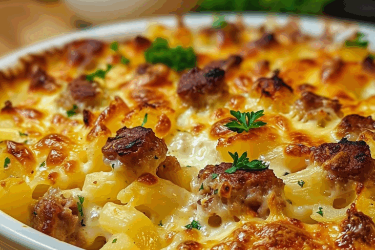 Cheesy Potato and Sausage Bake