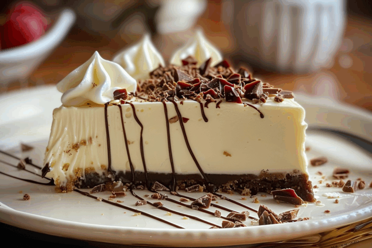No-Bake Irish Cream White Chocolate Cheesecake