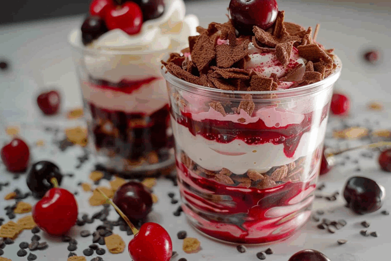 Red Velvet Cherry Parfait