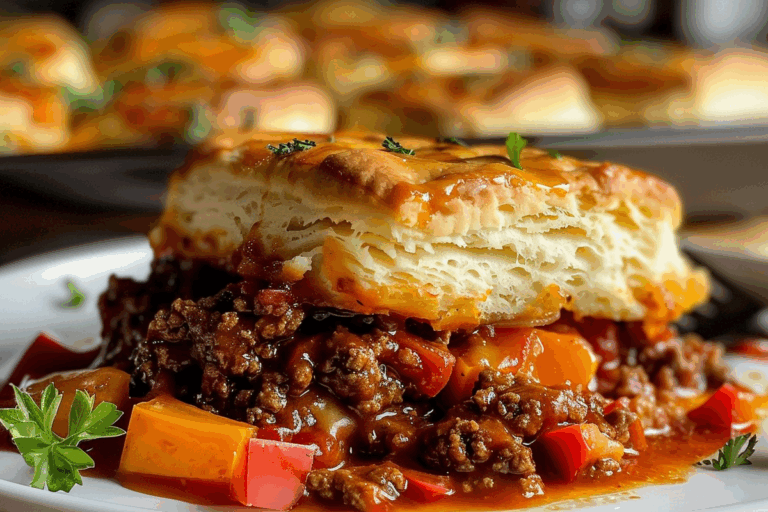 Sloppy Joe Biscuit Casserole