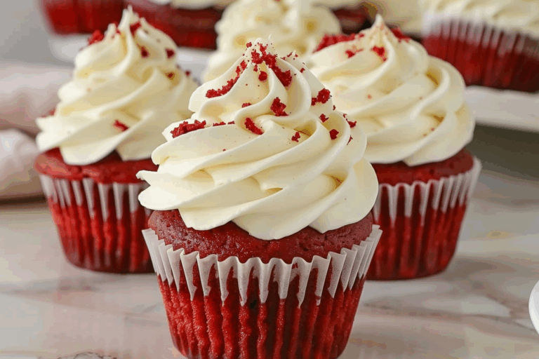 Red Velvet Cupcakes with Buttercream Frosting