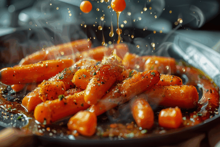 Honey Butter Carrots with a Candy Pop Surprise