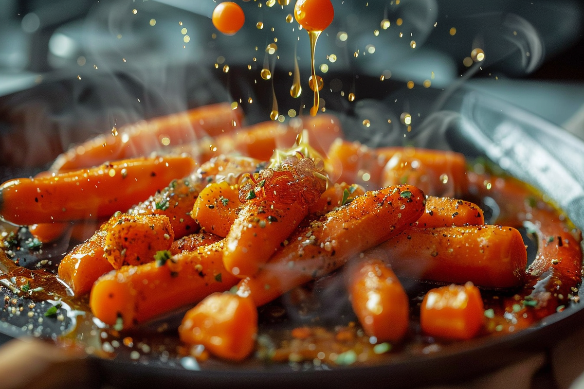 Honey Butter Carrots with a Candy Pop Surprise